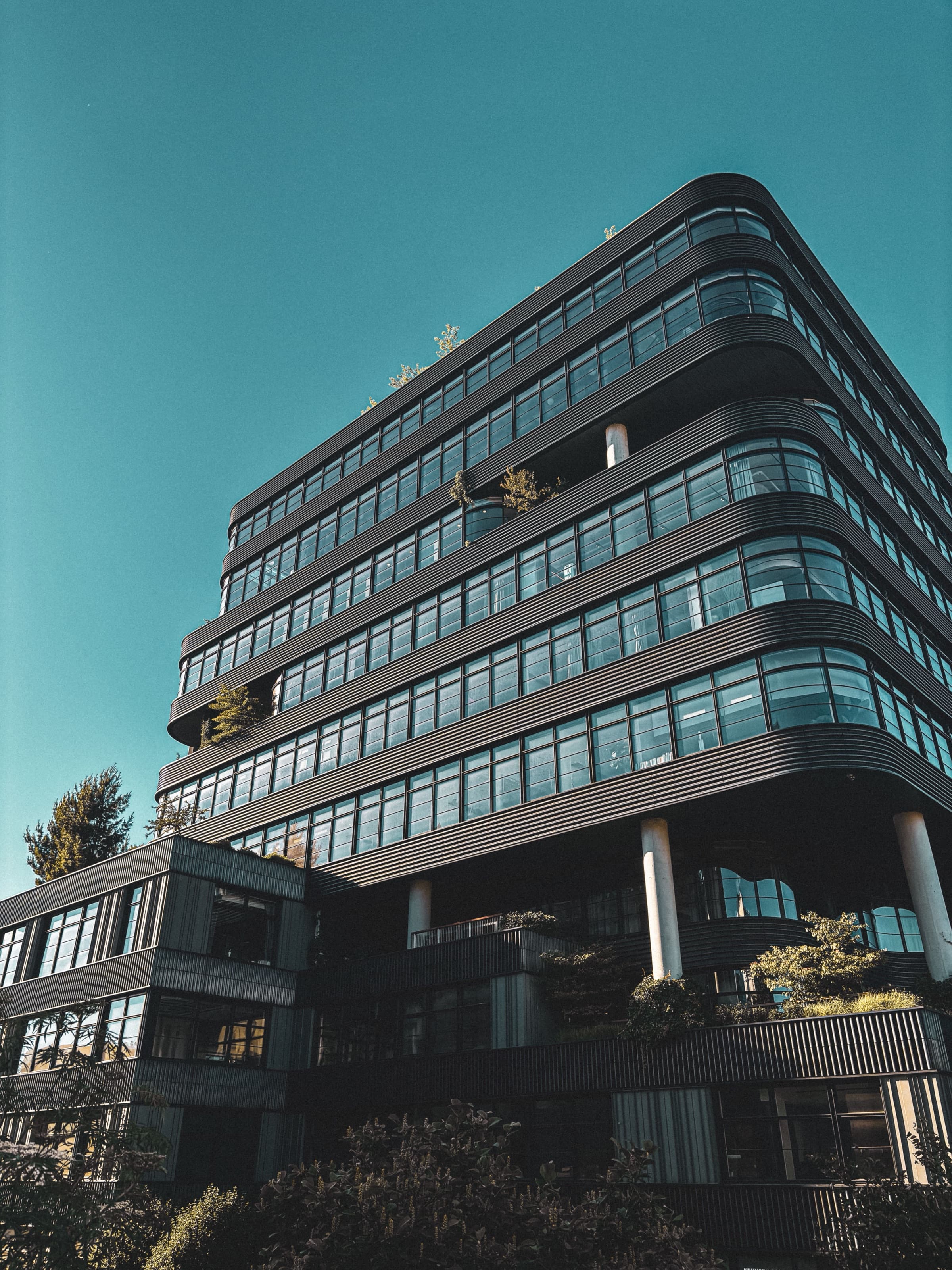 Modern office building with glass facade